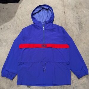 Vintage CB Sports Windbreaker Hooded Jacket Blue